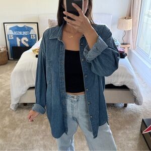 Aritzia Denim Form Button-Up Shirt